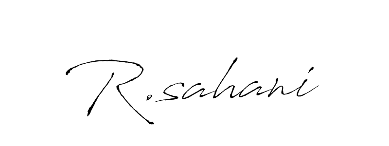 How to Draw R.sahani signature style? Antro_Vectra is a latest design signature styles for name R.sahani. R.sahani signature style 6 images and pictures png
