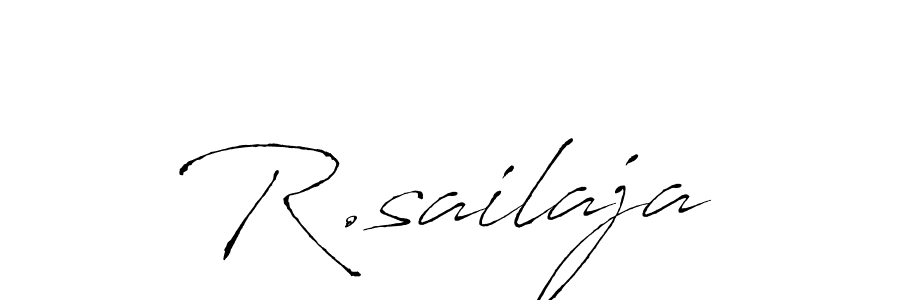 This is the best signature style for the R.sailaja name. Also you like these signature font (Antro_Vectra). Mix name signature. R.sailaja signature style 6 images and pictures png