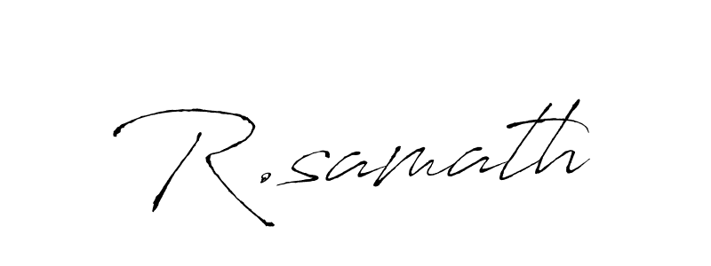 How to make R.samath signature? Antro_Vectra is a professional autograph style. Create handwritten signature for R.samath name. R.samath signature style 6 images and pictures png