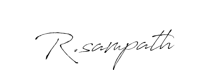 Make a beautiful signature design for name R.sampath. With this signature (Antro_Vectra) style, you can create a handwritten signature for free. R.sampath signature style 6 images and pictures png