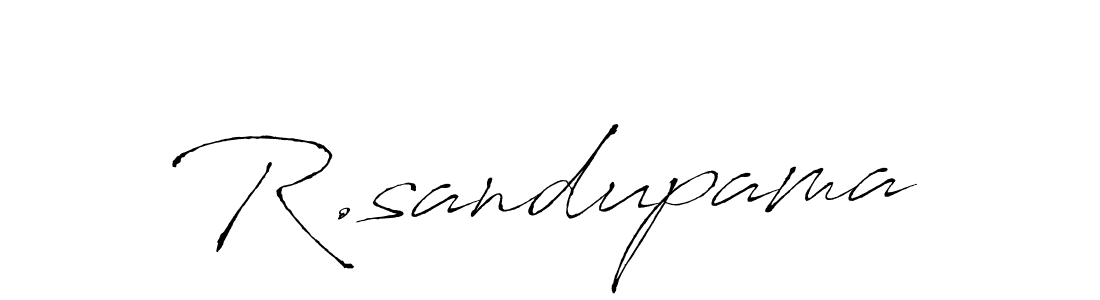 You should practise on your own different ways (Antro_Vectra) to write your name (R.sandupama) in signature. don't let someone else do it for you. R.sandupama signature style 6 images and pictures png