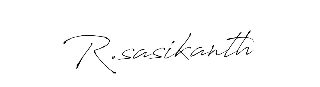 The best way (Antro_Vectra) to make a short signature is to pick only two or three words in your name. The name R.sasikanth include a total of six letters. For converting this name. R.sasikanth signature style 6 images and pictures png