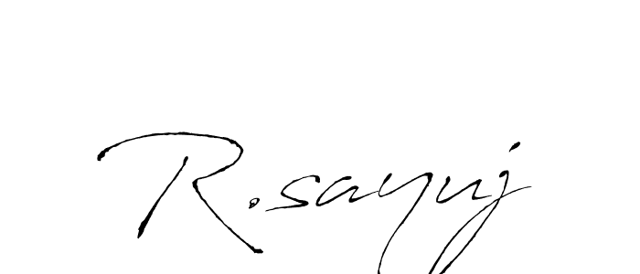 Design your own signature with our free online signature maker. With this signature software, you can create a handwritten (Antro_Vectra) signature for name R.sayuj. R.sayuj signature style 6 images and pictures png