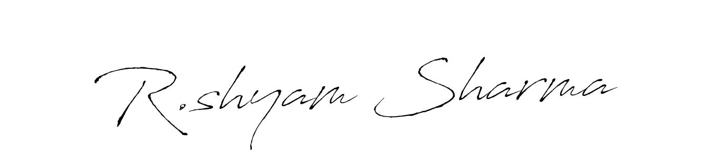 You should practise on your own different ways (Antro_Vectra) to write your name (R.shyam Sharma) in signature. don't let someone else do it for you. R.shyam Sharma signature style 6 images and pictures png