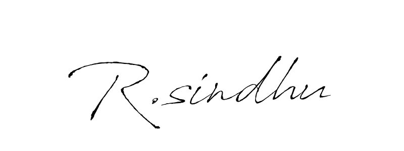 You should practise on your own different ways (Antro_Vectra) to write your name (R.sindhu) in signature. don't let someone else do it for you. R.sindhu signature style 6 images and pictures png