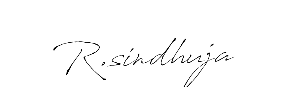 if you are searching for the best signature style for your name R.sindhuja. so please give up your signature search. here we have designed multiple signature styles  using Antro_Vectra. R.sindhuja signature style 6 images and pictures png