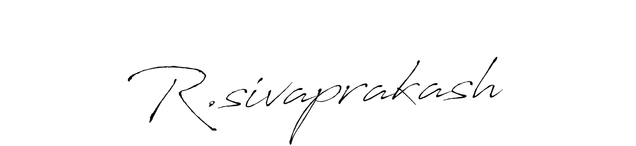 This is the best signature style for the R.sivaprakash name. Also you like these signature font (Antro_Vectra). Mix name signature. R.sivaprakash signature style 6 images and pictures png