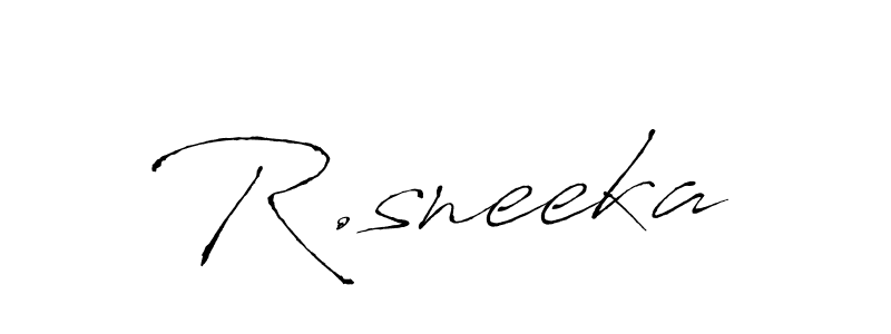 You should practise on your own different ways (Antro_Vectra) to write your name (R.sneeka) in signature. don't let someone else do it for you. R.sneeka signature style 6 images and pictures png
