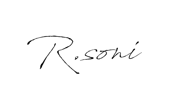 This is the best signature style for the R.soni name. Also you like these signature font (Antro_Vectra). Mix name signature. R.soni signature style 6 images and pictures png