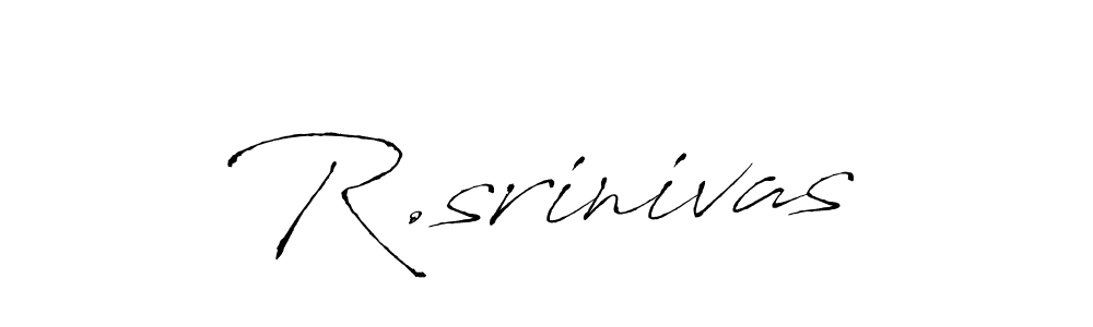 The best way (Antro_Vectra) to make a short signature is to pick only two or three words in your name. The name R.srinivas include a total of six letters. For converting this name. R.srinivas signature style 6 images and pictures png