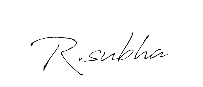 Also You can easily find your signature by using the search form. We will create R.subha name handwritten signature images for you free of cost using Antro_Vectra sign style. R.subha signature style 6 images and pictures png