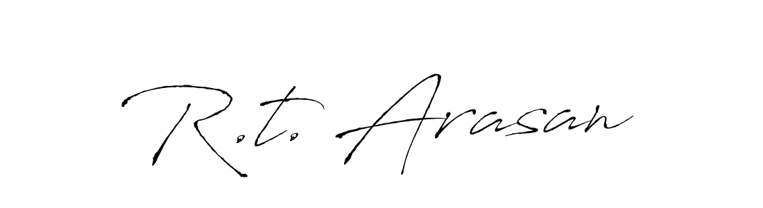 Similarly Antro_Vectra is the best handwritten signature design. Signature creator online .You can use it as an online autograph creator for name R.t. Arasan. R.t. Arasan signature style 6 images and pictures png