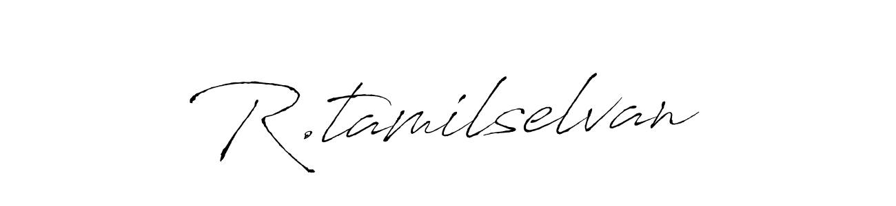 Antro_Vectra is a professional signature style that is perfect for those who want to add a touch of class to their signature. It is also a great choice for those who want to make their signature more unique. Get R.tamilselvan name to fancy signature for free. R.tamilselvan signature style 6 images and pictures png