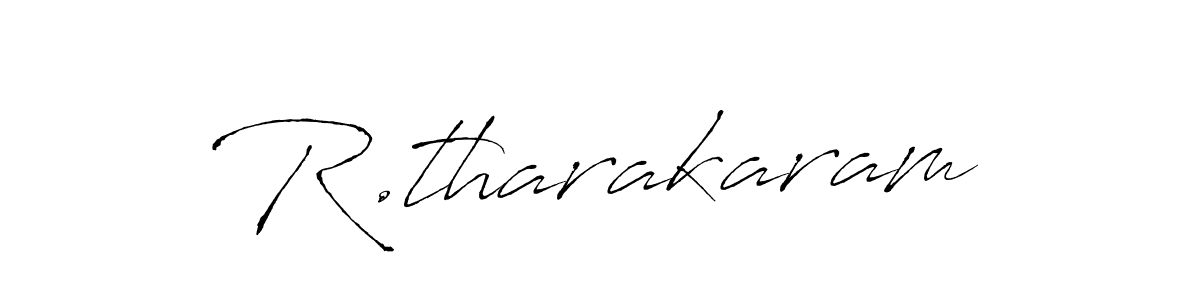 You should practise on your own different ways (Antro_Vectra) to write your name (R.tharakaram) in signature. don't let someone else do it for you. R.tharakaram signature style 6 images and pictures png