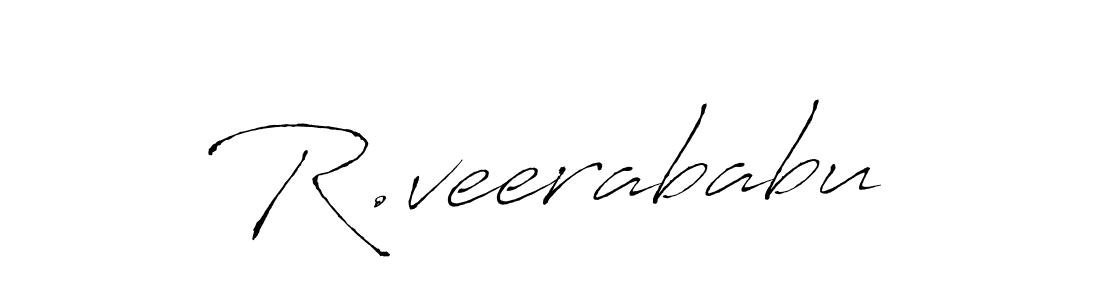 The best way (Antro_Vectra) to make a short signature is to pick only two or three words in your name. The name R.veerababu include a total of six letters. For converting this name. R.veerababu signature style 6 images and pictures png