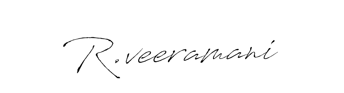 How to make R.veeramani signature? Antro_Vectra is a professional autograph style. Create handwritten signature for R.veeramani name. R.veeramani signature style 6 images and pictures png