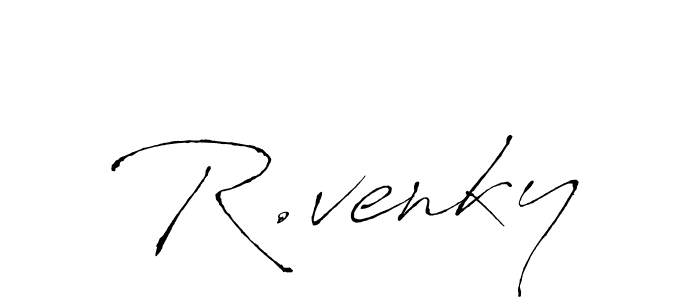 Also we have R.venky name is the best signature style. Create professional handwritten signature collection using Antro_Vectra autograph style. R.venky signature style 6 images and pictures png