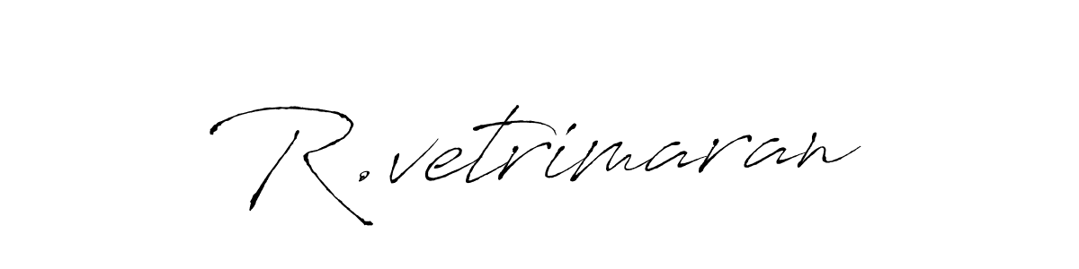 Antro_Vectra is a professional signature style that is perfect for those who want to add a touch of class to their signature. It is also a great choice for those who want to make their signature more unique. Get R.vetrimaran name to fancy signature for free. R.vetrimaran signature style 6 images and pictures png