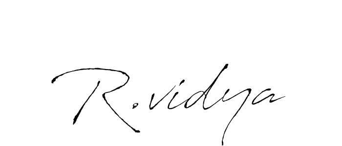 Also You can easily find your signature by using the search form. We will create R.vidya name handwritten signature images for you free of cost using Antro_Vectra sign style. R.vidya signature style 6 images and pictures png