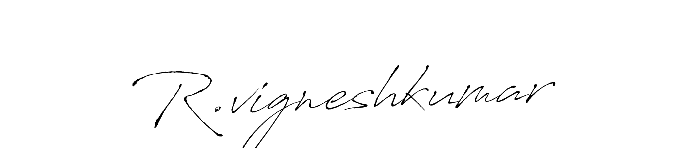 Make a beautiful signature design for name R.vigneshkumar. With this signature (Antro_Vectra) style, you can create a handwritten signature for free. R.vigneshkumar signature style 6 images and pictures png