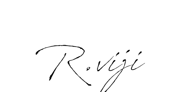 Make a beautiful signature design for name R.viji. With this signature (Antro_Vectra) style, you can create a handwritten signature for free. R.viji signature style 6 images and pictures png