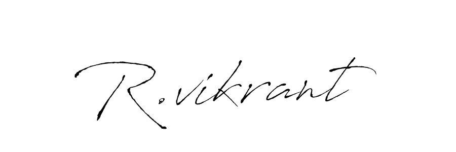 Create a beautiful signature design for name R.vikrant. With this signature (Antro_Vectra) fonts, you can make a handwritten signature for free. R.vikrant signature style 6 images and pictures png