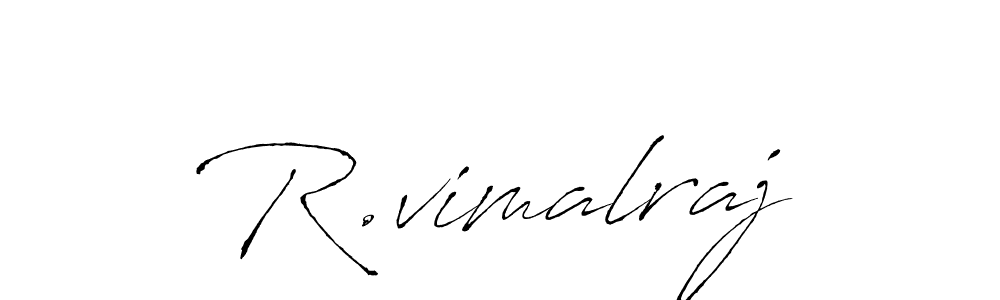 You should practise on your own different ways (Antro_Vectra) to write your name (R.vimalraj) in signature. don't let someone else do it for you. R.vimalraj signature style 6 images and pictures png