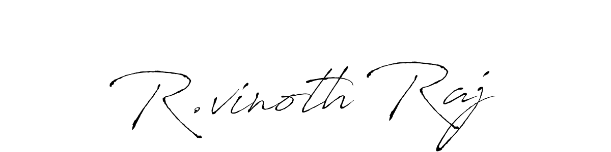 This is the best signature style for the R.vinoth Raj name. Also you like these signature font (Antro_Vectra). Mix name signature. R.vinoth Raj signature style 6 images and pictures png