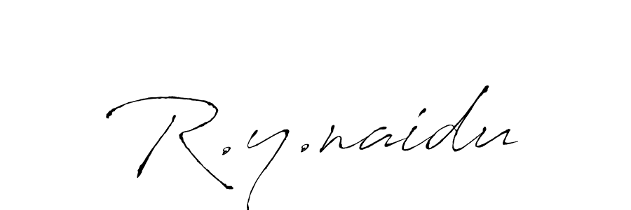 You should practise on your own different ways (Antro_Vectra) to write your name (R.y.naidu) in signature. don't let someone else do it for you. R.y.naidu signature style 6 images and pictures png