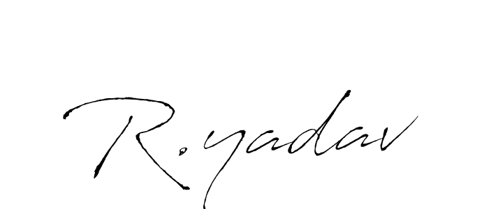 Create a beautiful signature design for name R.yadav. With this signature (Antro_Vectra) fonts, you can make a handwritten signature for free. R.yadav signature style 6 images and pictures png