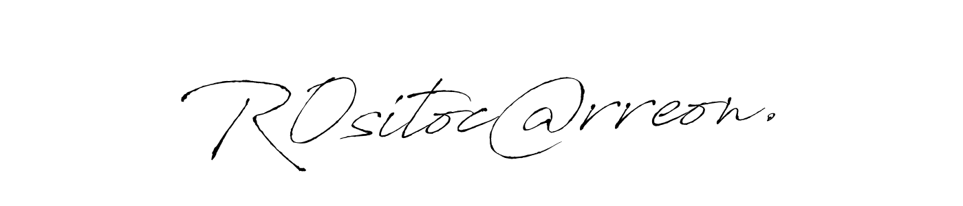 Create a beautiful signature design for name R0sitoc@rreon.. With this signature (Antro_Vectra) fonts, you can make a handwritten signature for free. R0sitoc@rreon. signature style 6 images and pictures png