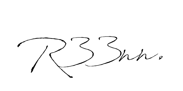 Make a beautiful signature design for name R33nn.. With this signature (Antro_Vectra) style, you can create a handwritten signature for free. R33nn. signature style 6 images and pictures png