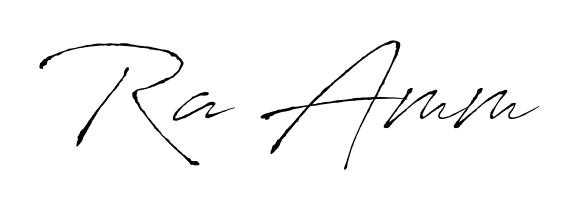 Discover how Ra Amm looks in an executive cursive font (Antro_Vectra). Perfect for legal documents, invoices, and certificates. Ra Amm signature style 6 images and pictures png