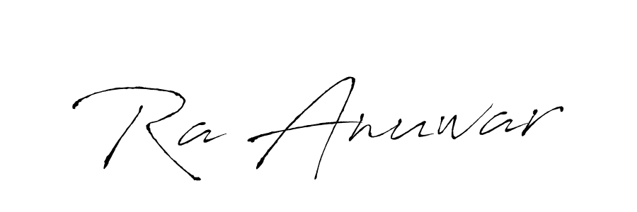 Make a beautiful signature design for name Ra Anuwar. With this signature (Antro_Vectra) style, you can create a handwritten signature for free. Ra Anuwar signature style 6 images and pictures png