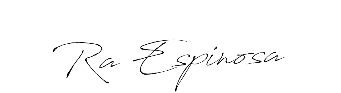 How to make Ra Espinosa signature? Antro_Vectra is a professional autograph style. Create handwritten signature for Ra Espinosa name. Ra Espinosa signature style 6 images and pictures png