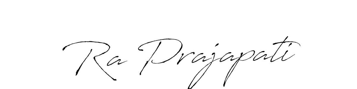 Ra Prajapati stylish signature style. Best Handwritten Sign (Antro_Vectra) for my name. Handwritten Signature Collection Ideas for my name Ra Prajapati. Ra Prajapati signature style 6 images and pictures png