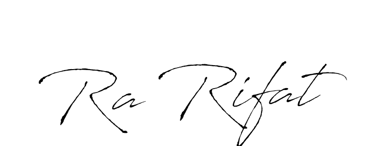 How to make Ra Rifat name signature. Use Antro_Vectra style for creating short signs online. This is the latest handwritten sign. Ra Rifat signature style 6 images and pictures png