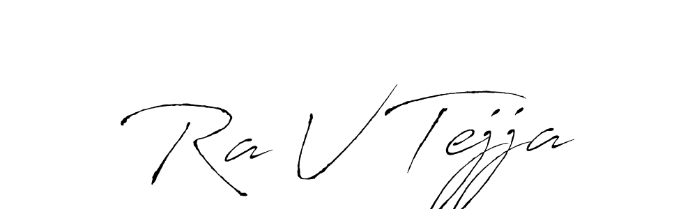 You should practise on your own different ways (Antro_Vectra) to write your name (Ra V Tejja) in signature. don't let someone else do it for you. Ra V Tejja signature style 6 images and pictures png