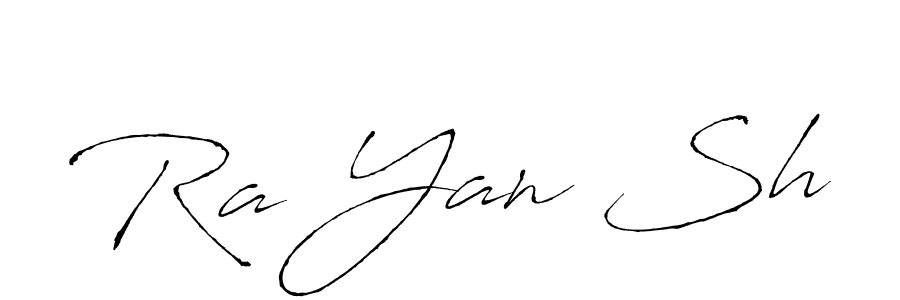 Create a beautiful signature design for name Ra Yan Sh. With this signature (Antro_Vectra) fonts, you can make a handwritten signature for free. Ra Yan Sh signature style 6 images and pictures png