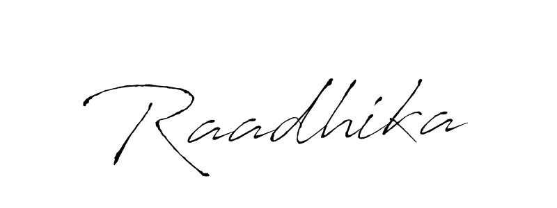 Raadhika stylish signature style. Best Handwritten Sign (Antro_Vectra) for my name. Handwritten Signature Collection Ideas for my name Raadhika. Raadhika signature style 6 images and pictures png