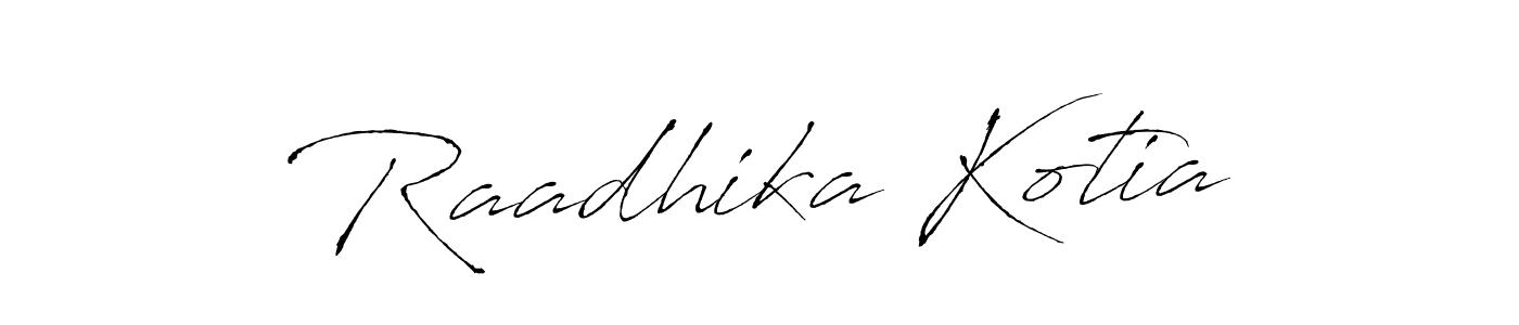 Raadhika Kotia stylish signature style. Best Handwritten Sign (Antro_Vectra) for my name. Handwritten Signature Collection Ideas for my name Raadhika Kotia. Raadhika Kotia signature style 6 images and pictures png