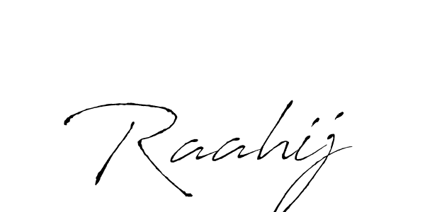 Use a signature maker to create a handwritten signature online. With this signature software, you can design (Antro_Vectra) your own signature for name Raahij. Raahij signature style 6 images and pictures png