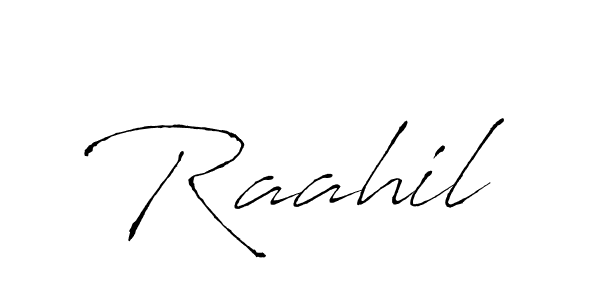 Use a signature maker to create a handwritten signature online. With this signature software, you can design (Antro_Vectra) your own signature for name Raahil. Raahil signature style 6 images and pictures png