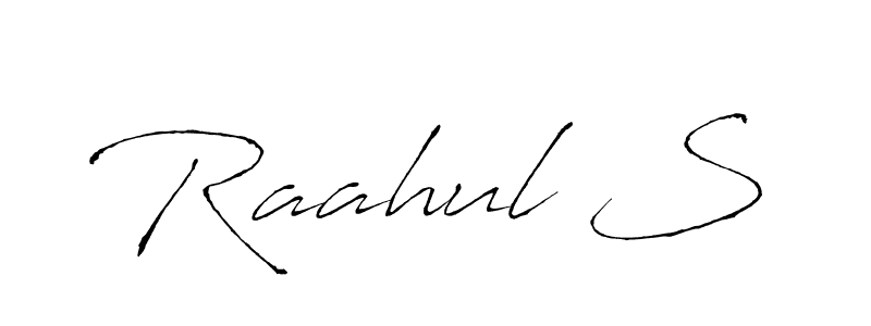 Create a beautiful signature design for name Raahul S. With this signature (Antro_Vectra) fonts, you can make a handwritten signature for free. Raahul S signature style 6 images and pictures png