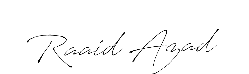 Make a beautiful signature design for name Raaid Azad. With this signature (Antro_Vectra) style, you can create a handwritten signature for free. Raaid Azad signature style 6 images and pictures png