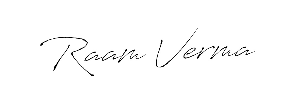 Design your own signature with our free online signature maker. With this signature software, you can create a handwritten (Antro_Vectra) signature for name Raam Verma. Raam Verma signature style 6 images and pictures png