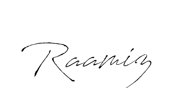 Also You can easily find your signature by using the search form. We will create Raamiz name handwritten signature images for you free of cost using Antro_Vectra sign style. Raamiz signature style 6 images and pictures png