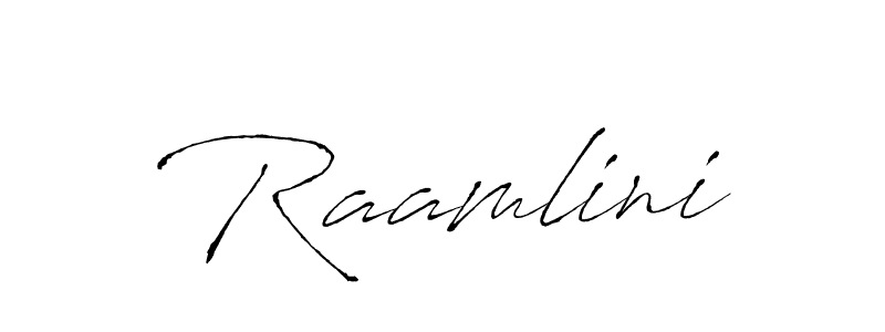 Raamlini stylish signature style. Best Handwritten Sign (Antro_Vectra) for my name. Handwritten Signature Collection Ideas for my name Raamlini. Raamlini signature style 6 images and pictures png