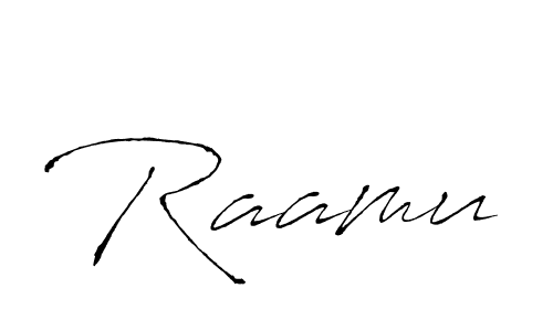 How to make Raamu signature? Antro_Vectra is a professional autograph style. Create handwritten signature for Raamu name. Raamu signature style 6 images and pictures png