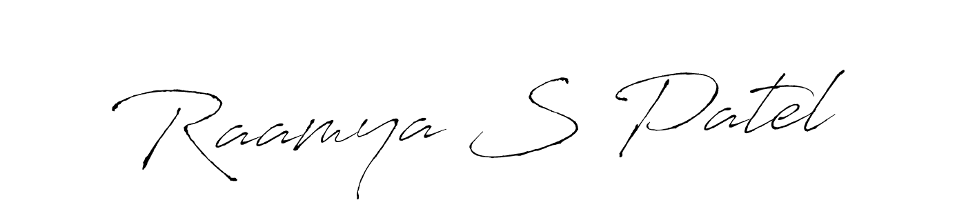 Also we have Raamya S Patel name is the best signature style. Create professional handwritten signature collection using Antro_Vectra autograph style. Raamya S Patel signature style 6 images and pictures png